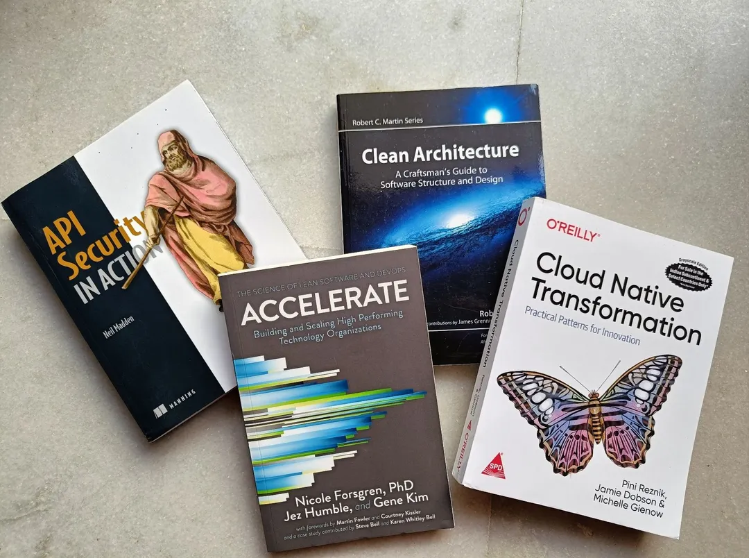 Accelerate, Clean Architecture, Cloud Native Transformation, API Security in Action